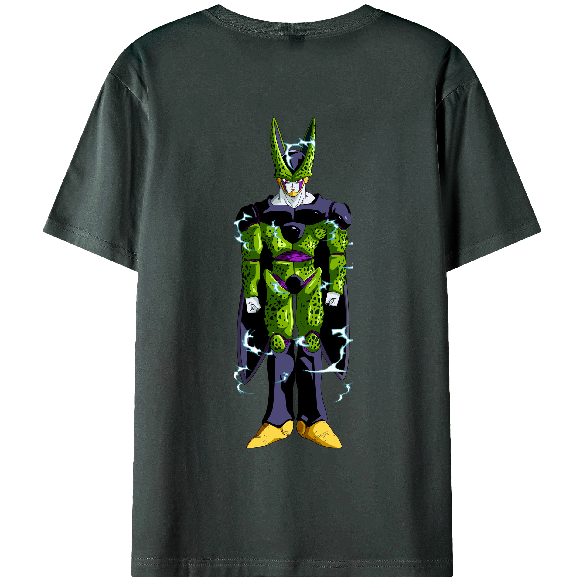 （画像用） ドラゴンボール セル DRAGON BALL Cell 綿100％ メンズ半袖Tシャツ（バックプリント） 通気性